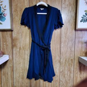 Alice Temperley For Target | Blue & Black Wrap Dress | Size M
